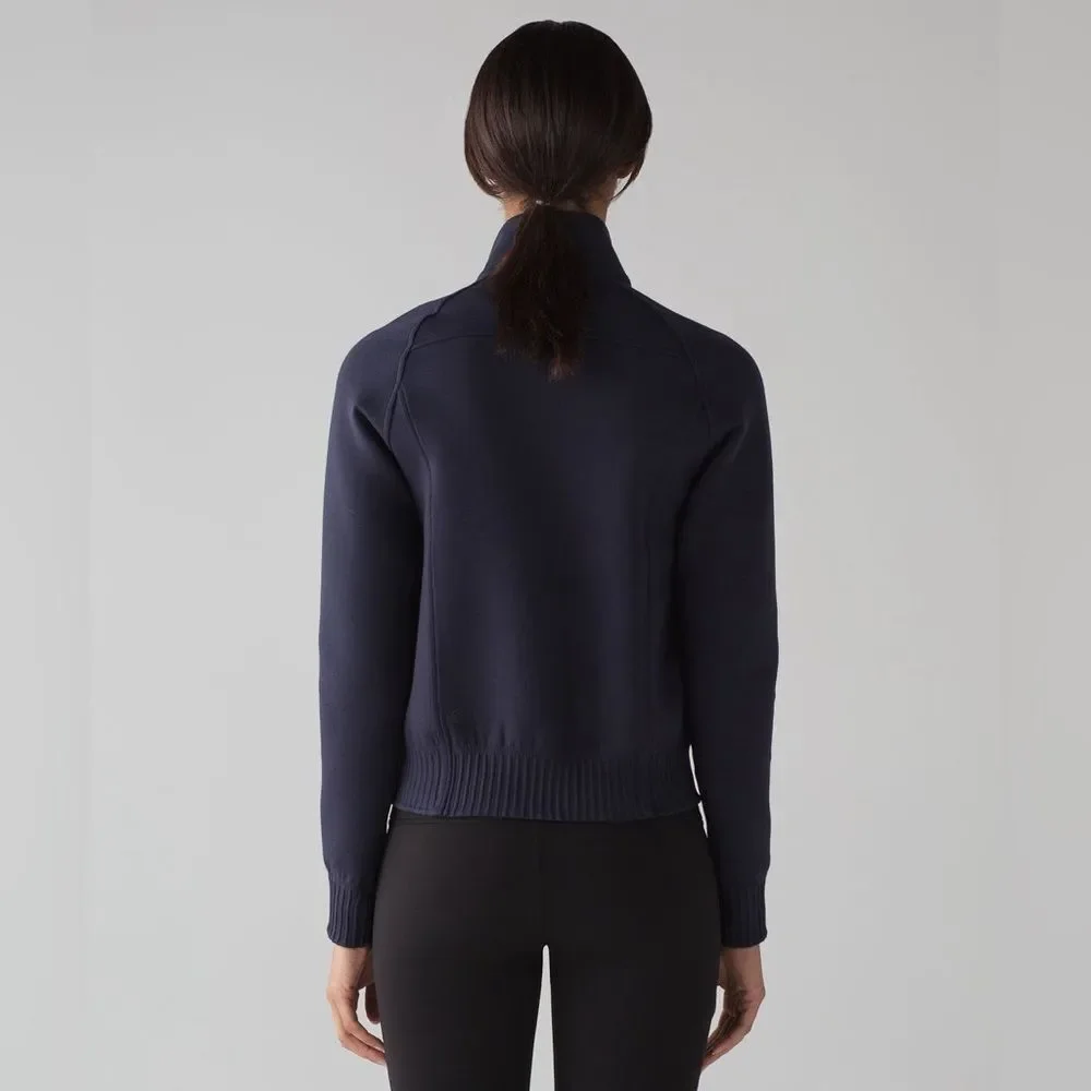 Lululemon NTS Jacket Spacer Stretch in Midnight Navy / Black RARE - Picture 2 of 11